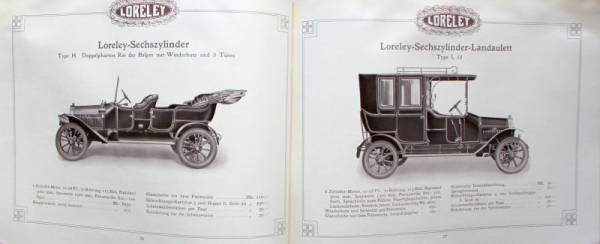 Ley Loreley Motorwagen Modelprogram 1912 Carbrochure (0374)